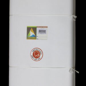 35 Inches Super Fine Char Suti 4PLY White Fabric