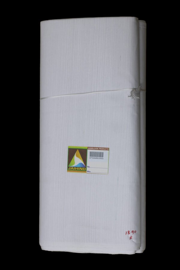 35 Inches Charka Khadisa White Fabric