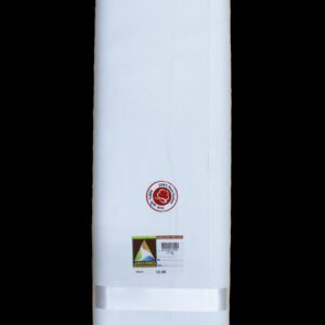 58 Inches White Titan Cotton Suiting Fabric