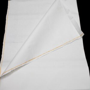 58 Inches White Kashmir Khadi Fabric