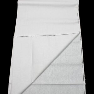 58 Inches White Khadi Linen Suiting Fabric