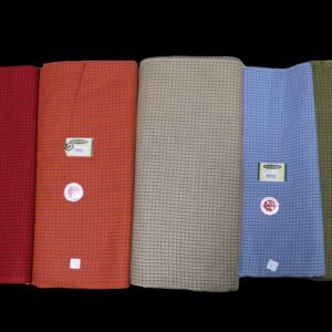 44 Inches Stitch Dobby Checked Fabric